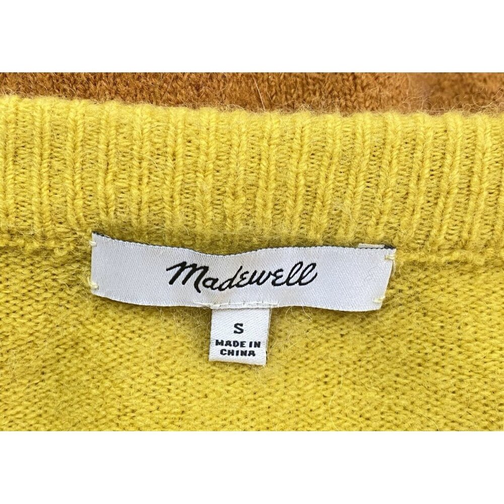 MADEWELL Women Crofton Sweater Sz S Multicolor Striped Pullover Wool 68-11 - Picture 11 of 12
